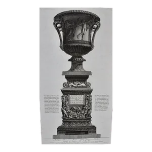 Ancient Roman Medici Marble Vase: An 18th Century Etching by Piranesi, 1778