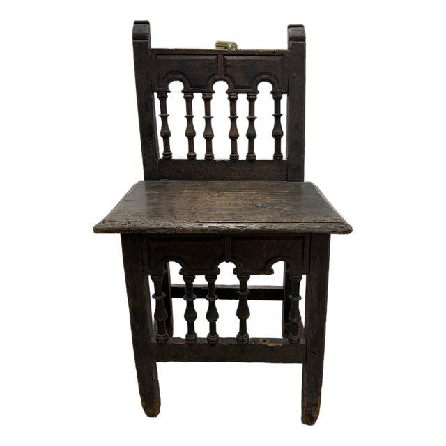 17th Century Italian Renaissance Walnut Side Chair For Sale
