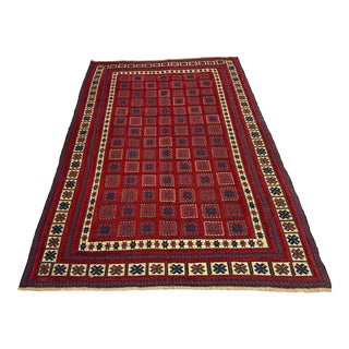 Afghan Hand Knotted Rug, Tribal Baluch Large Area Rug For Sale