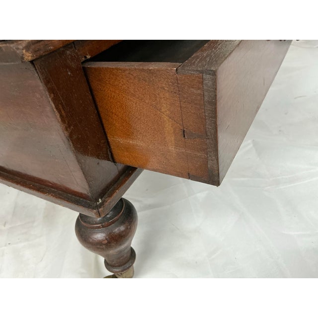 Wood Antique Regency Style Mahogany Canterbury Magasine Rack For Sale - Image 7 of 12