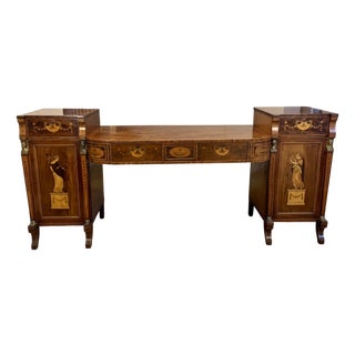 Large Antique George III Mahogany and Satinwood Inlaid Sideboard, 1800 For Sale