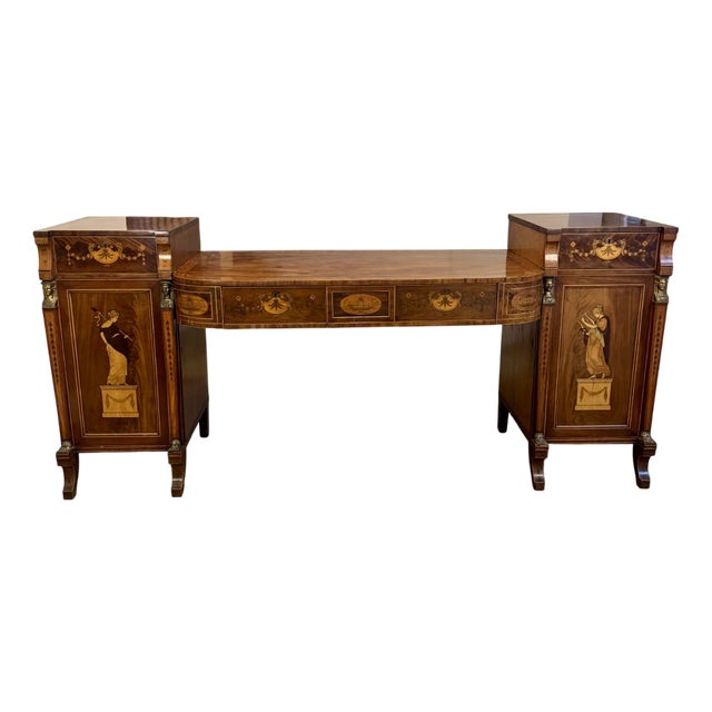 Large Antique George III Mahogany and Satinwood Inlaid Sideboard, 1800 For Sale