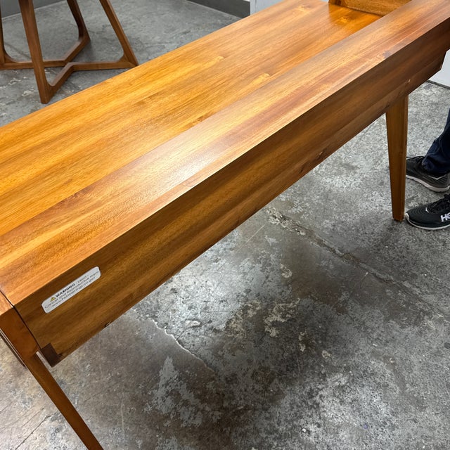 Cb2 Drommen Acacia Wood Desk For Sale - Image 10 of 12