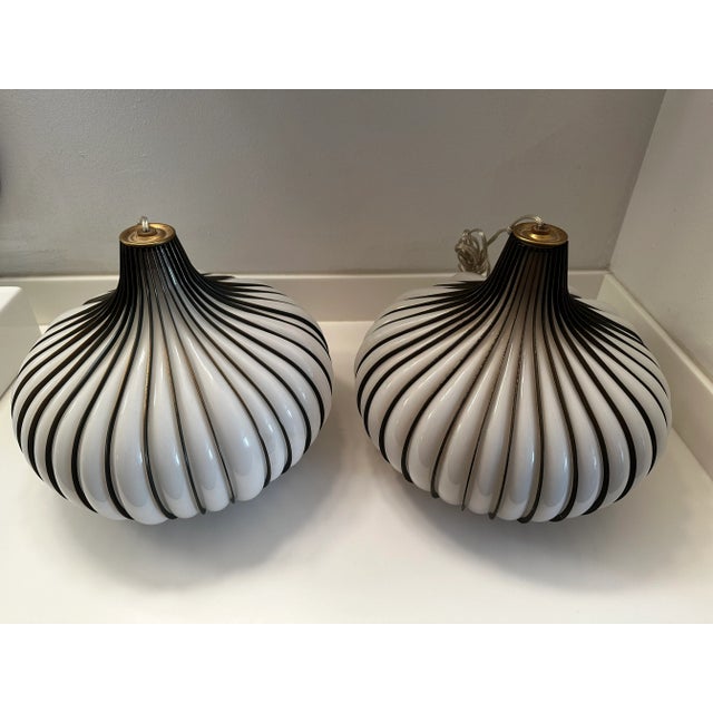 A Pair of 1960s Onion Lamps For Sale - Image 4 of 5