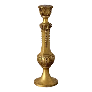 19th Century Large Gilt Wood Candle Stick Holder
