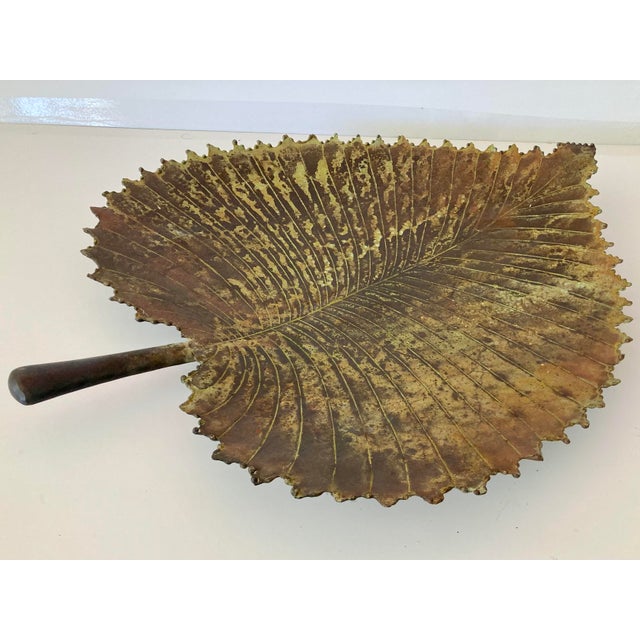Modern Bronze Leaf Centerpiece Sculpture #6 For Sale - Image 3 of 12