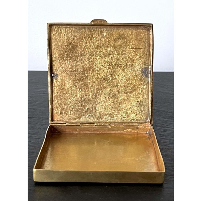 Gilded Bronze Box with Poem by French Art Jeweler Line Vautrin For Sale - Image 10 of 10