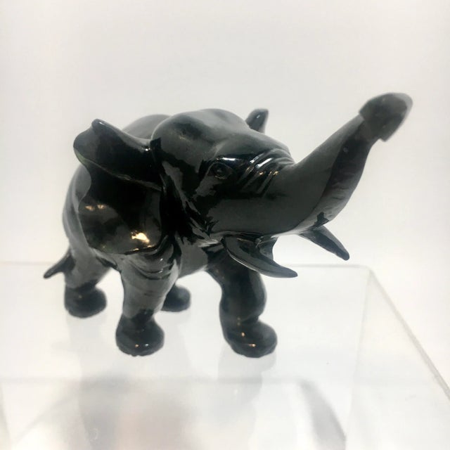 Nephrite Jade Carved Elephant Miniature Sculpture For Sale - Image 10 of 12