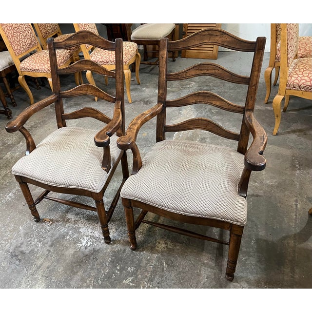 1980s C. 1980 Guy Chaddock English Ladderback Chairs Set of 6 For Sale - Image 5 of 12