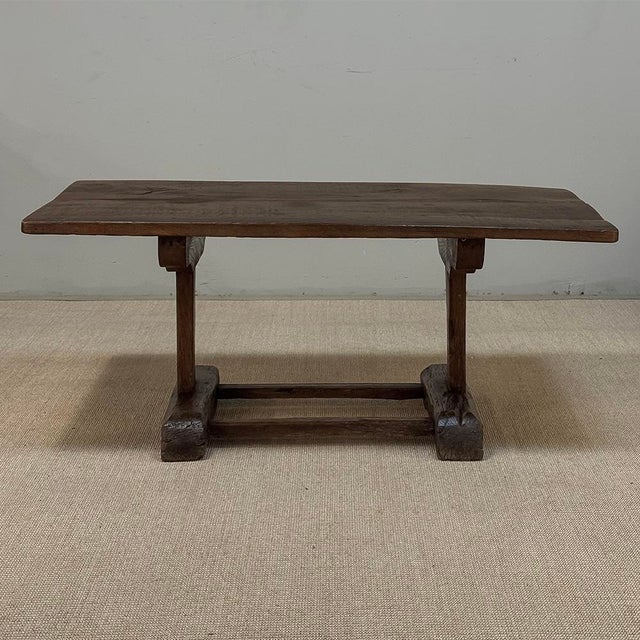 Rustic European 19th Century Rustic Solid Oak Coffee ~ Cocktail Table For Sale - Image 3 of 16