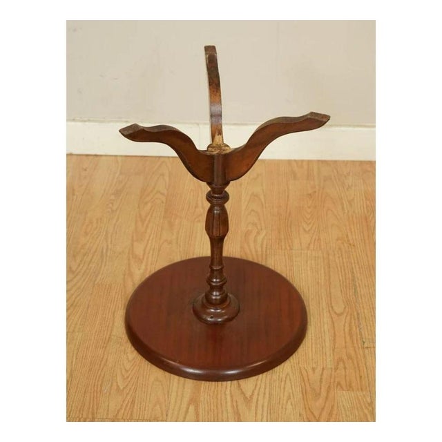 Victorian Side Table with Red Leather Embossed Top For Sale - Image 12 of 13