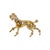 Vintage 18k Yellow Gold Diamond French Poodle Brooch For Sale - Image 4 of 7