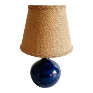 1960s Mid-Century Modern Lotte and Gunnar Bostlund Table Lamp, Ultramarine Blue For Sale