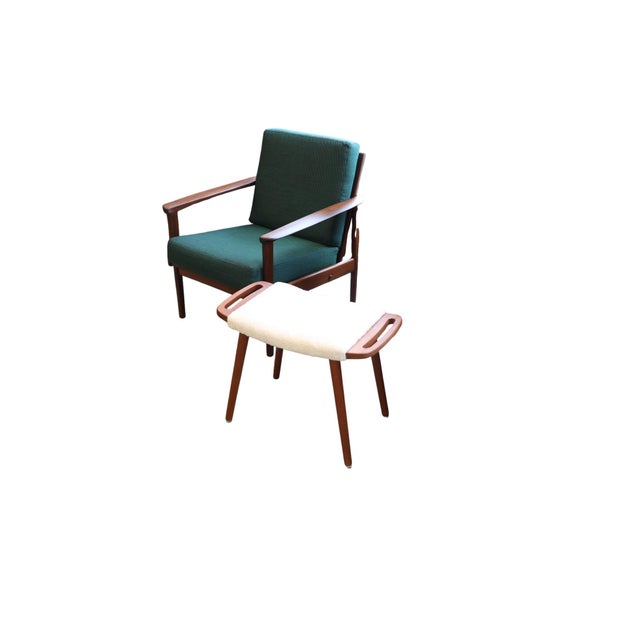 Vintage Danish Teak Stool with Shaped Handles, 1960s For Sale - Image 4 of 11
