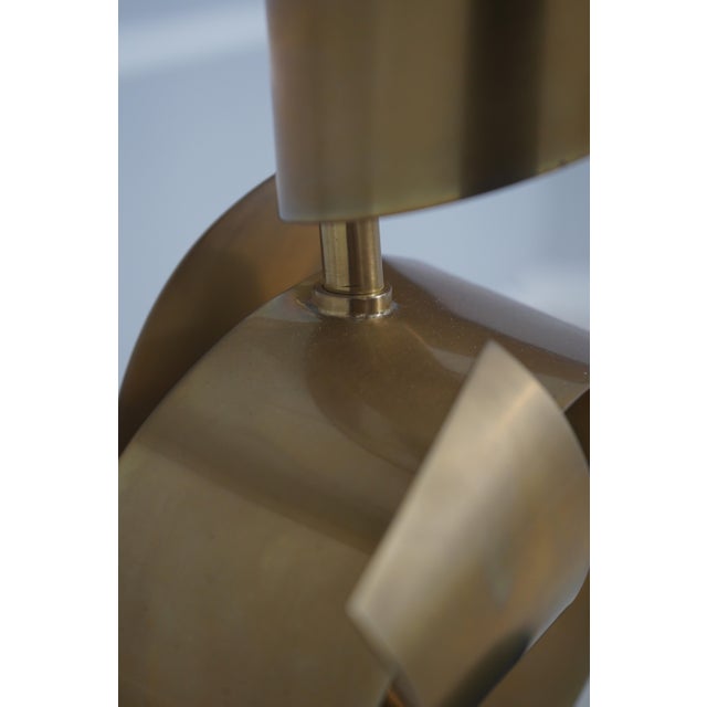 1990s John Richard Modern Brass Sculpture Lamp With Granite Base For Sale - Image 9 of 11