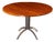 Vintage Hardwood Dining Table With Industrial Chic Steel Pedestal Base For Sale