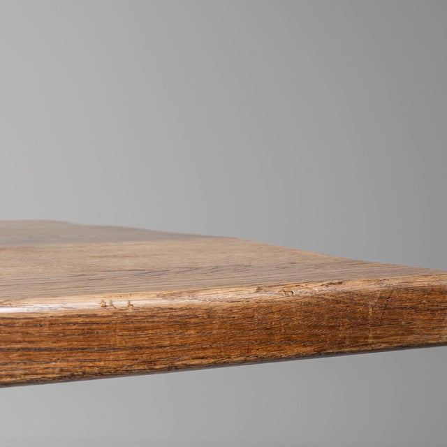1970s French Brown Oak Refectory Table For Sale - Image 11 of 15