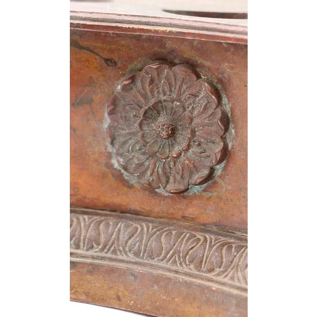 Antique Bronze Floral Fireplace Tool Holder For Sale - Image 4 of 9