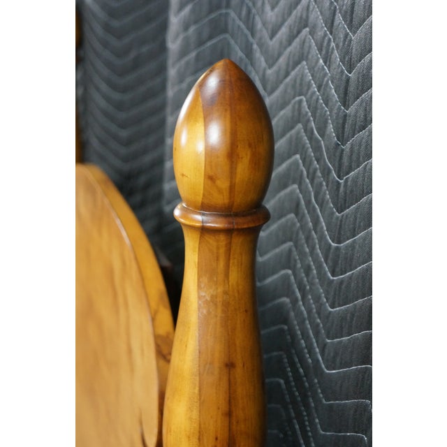 2 Vintage Early American Colonial Style Solid Maple Twin Cannonball Poster Beds For Sale - Image 16 of 18
