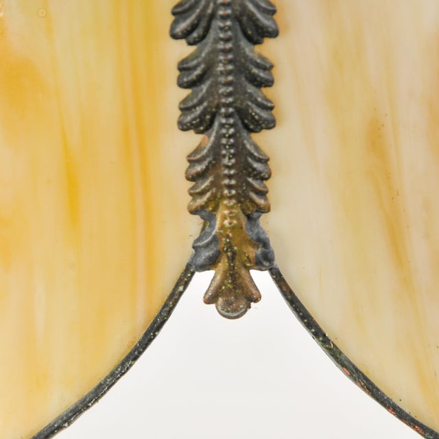 Glass Vintage Tulip Pendant Light Cream Slag Glass 12" For Sale - Image 7 of 14