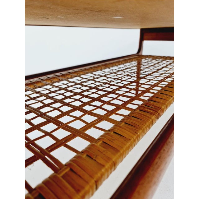 Mid-Century Danish Teak and Rattan Coffee Table by Trioh Möbler, 1960s For Sale - Image 6 of 11