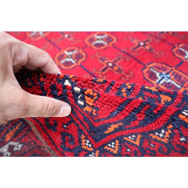 1980s Hand Knotted Afghan Belouch Rug For Sale - Image 5 of 6