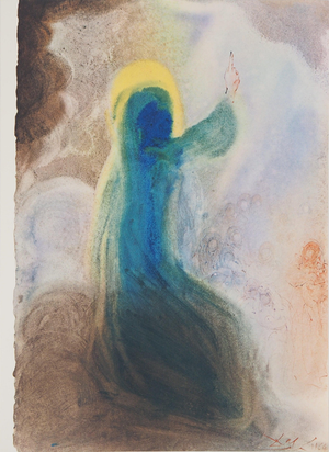Salvador Dali, Heureux, Lithograph