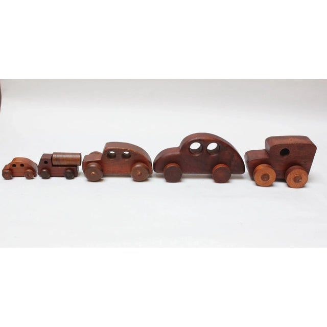 Collection of Five Vintage Handmade Wooden Cars and Trucks For Sale In New York - Image 6 of 13