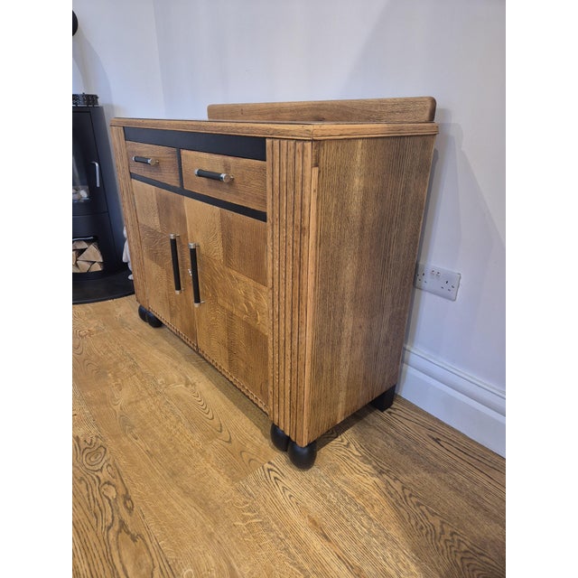 1920s Art Deco Oak Sideboard, 1930s For Sale - Image 5 of 18