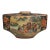 Satsuma Style Fan Shaped Pillow Vase Hand Painted Geisha and Flowers Motif 5056b For Sale