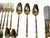 Vintage Mid-Century Faux Bamboo Flatware Service - Set of 86 For Sale - Image 4 of 9