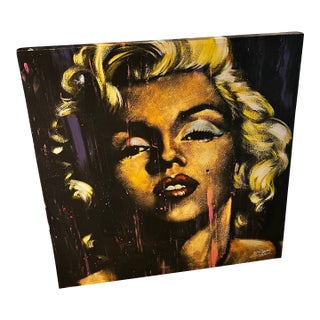 1990s Modern Paint Style Marilyn Monroe Print Reproduction For Sale