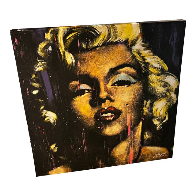 1990s Modern Paint Style Marilyn Monroe Print Reproduction For Sale