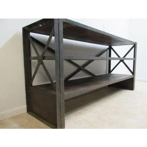 2000 - 2009 Industrial Reclaimed Steel Console For Sale - Image 5 of 6