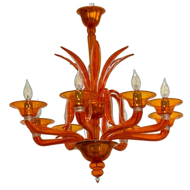 Orange Chandelier by Barovier & Toso For Sale - Image 12 of 12