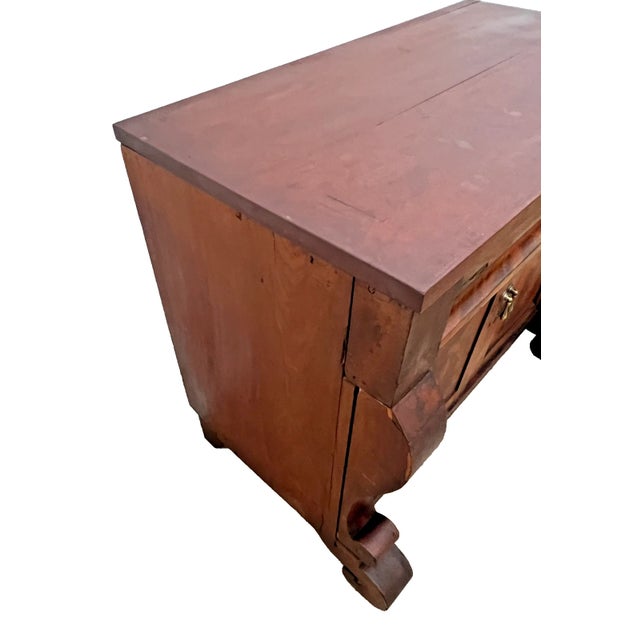 Antique Empire Style Cabinet Flame Mahogany Sideboard, Small Credenza, Buffet For Sale In Palm Springs - Image 6 of 13