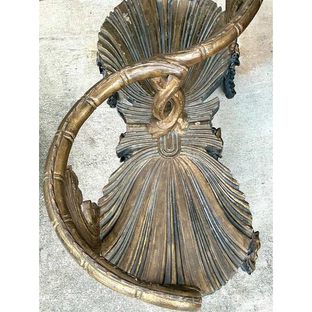 Vintage Gilt Carved Grotto Tete-a-Tete For Sale - Image 11 of 14