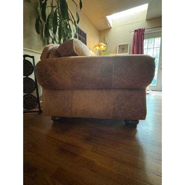 1960s Large Western Leather Sofa For Sale - Image 4 of 14