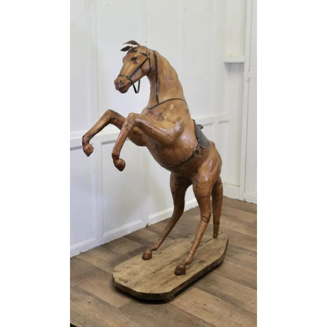 Life Size Arts and Crafts Leather Model of a Horse, 1920s For Sale - Image 7 of 10