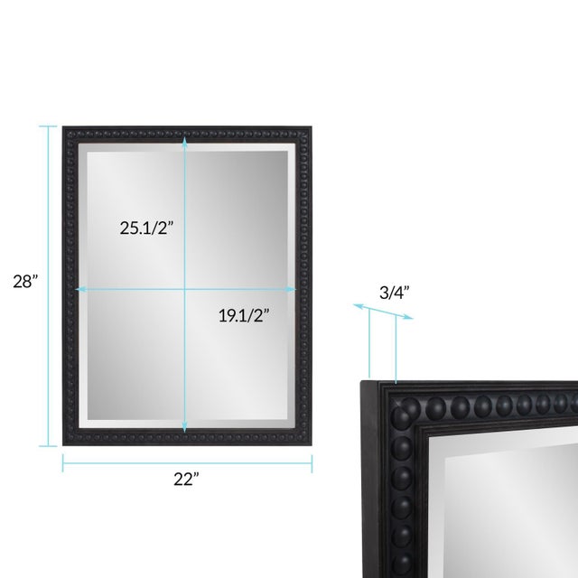 Beaded Vanity Mirror - Black For Sale - Image 11 of 11