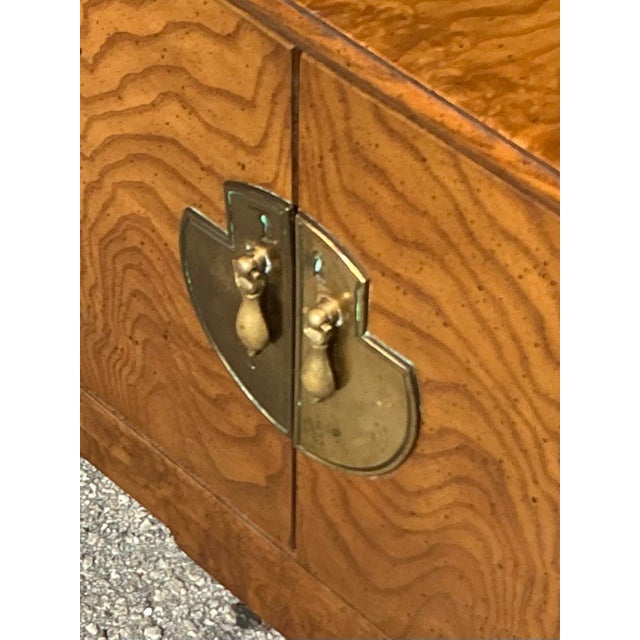 Vintage Boho Thomasville Burl Fretwork Etagere - A Pair For Sale In West Palm - Image 6 of 12