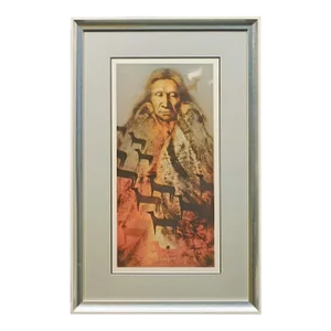 1980s Frank Howell "Ponies of the Fire" Hand Signed With Custom Frame