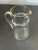 Vintage Bartlett Collins–Style Clear Glass Pitcher with Gold Rim and Wreath & Bow Etched Design Elegant vintage clear...