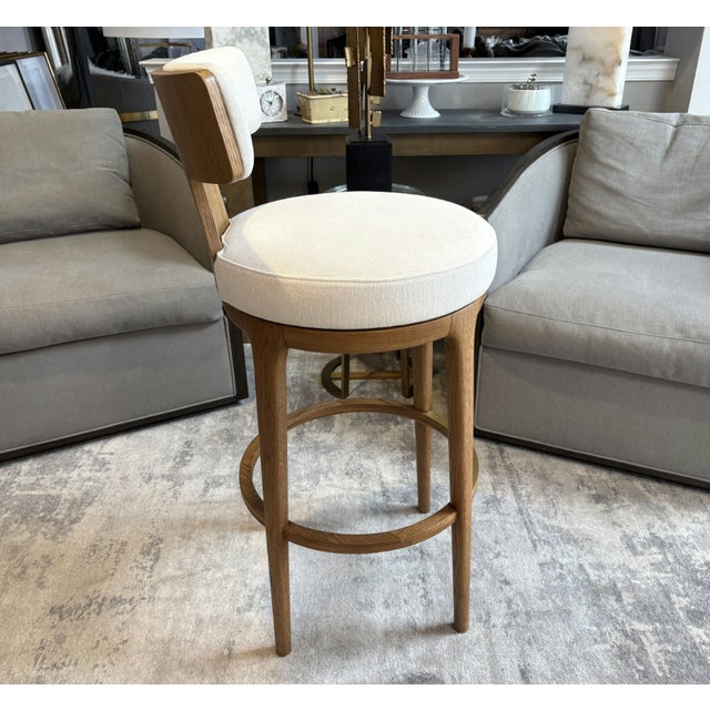 Rh Ligné High Back Swivel Bar Stool — Single For Sale - Image 12 of 18