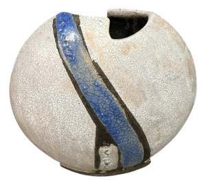 British Studio Pottery Raku Vessel, 1980s