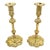 Circa 1750 George II Period Pair of Brass Candlesticks For Sale
