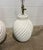 Pair of Vintage Post-Modern White Swirling Plaster Table Lamps For Sale In Chicago - Image 6 of 9