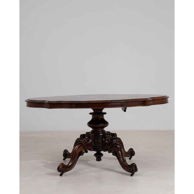 Wood Victorian Tilt-Top Table with Hidden Compartment on Casters, Antique, United Kingdom, 19th Century For Sale - Image 7 of 18
