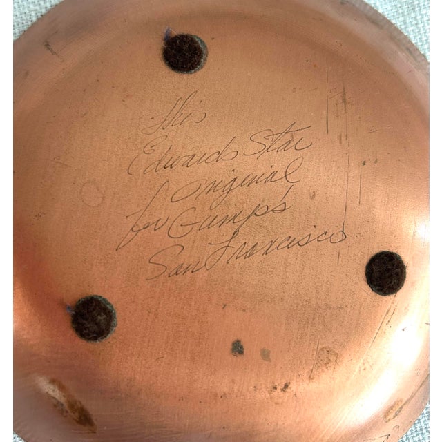 Mid 20th Century Gump’s San Francisco Signed Edwards Star Copper and Enamel Plates- Set of 4 For Sale - Image 10 of 10