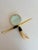 1970s Vintage Hollywood Regency Horn & Brass Magnifying Glass & Letter Opener Desk Set For Sale In Detroit - Image 6 of 9